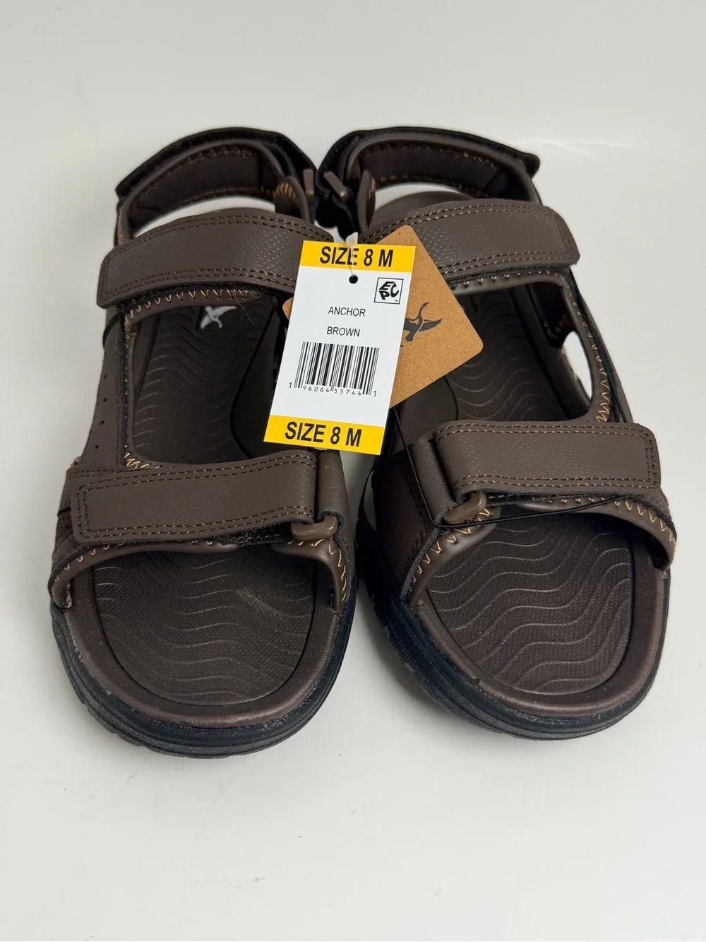 Eddie Bauer Men's Dark Brown Dual-Strap Outdoor Sport Sandals